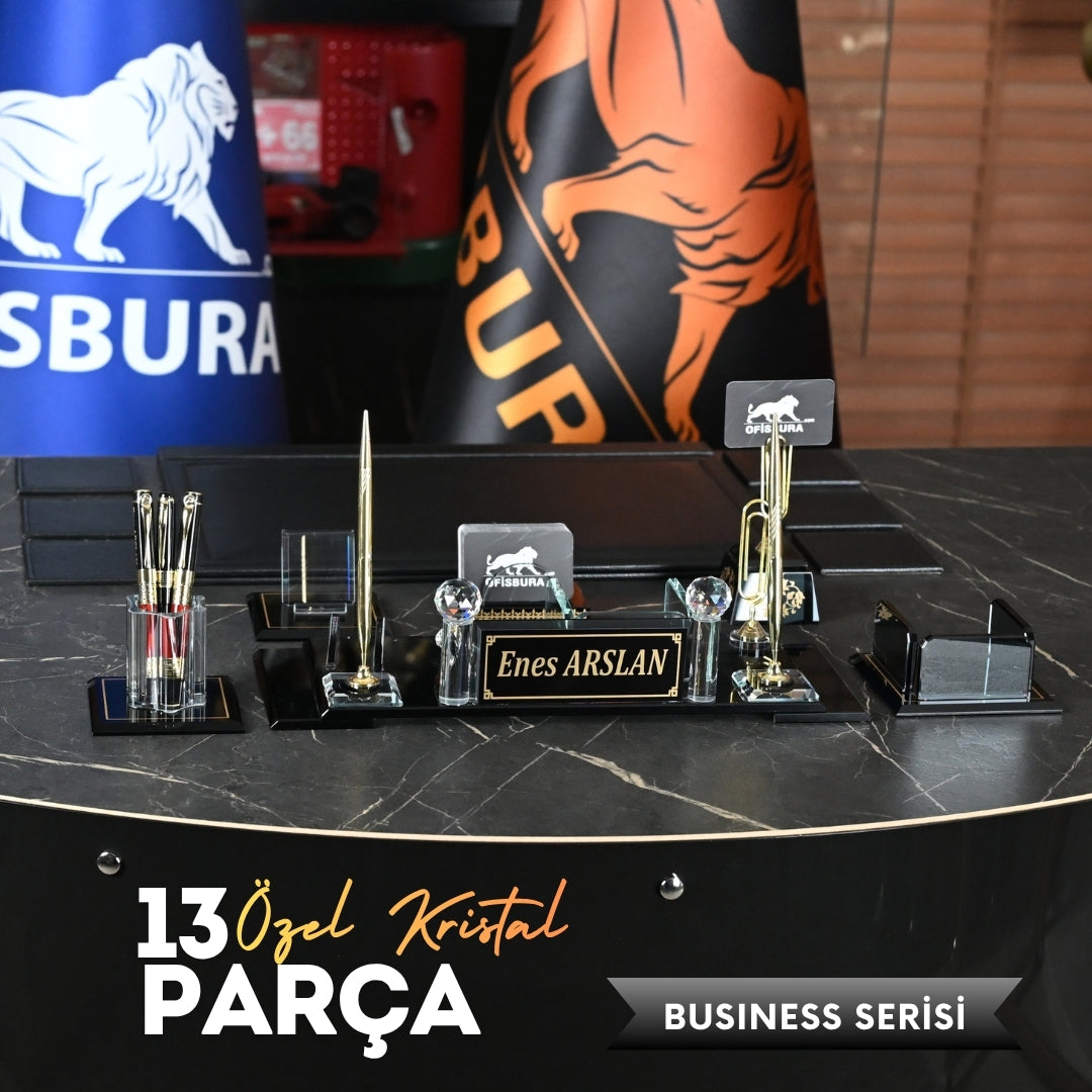 13 Parça Classic Serisi – Özel Kristal Altın Ofisbura