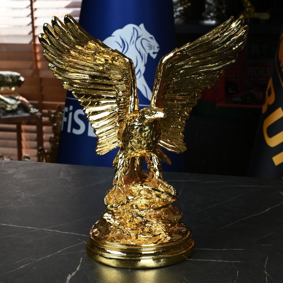 Imperial Kartal Altın Dekoratif Biblo Ofisbura