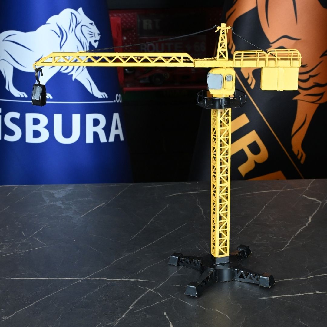Kule Vinç Metal Dekoratif Model Ofisbura