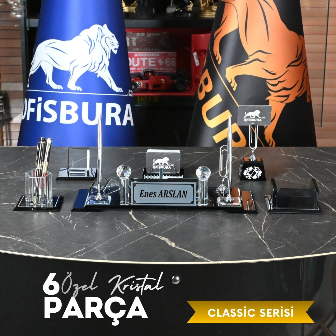 6 Parça Classic Serisi – Özel Kristal Gümüş Ofisbura