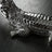 Silver Crocodile Dekoratif Biblo 92 Cm Ofisbura