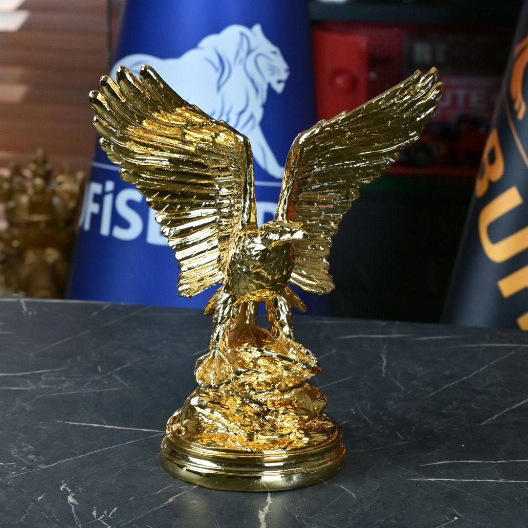 Imperial Kartal Altın Dekoratif Biblo Ofisbura