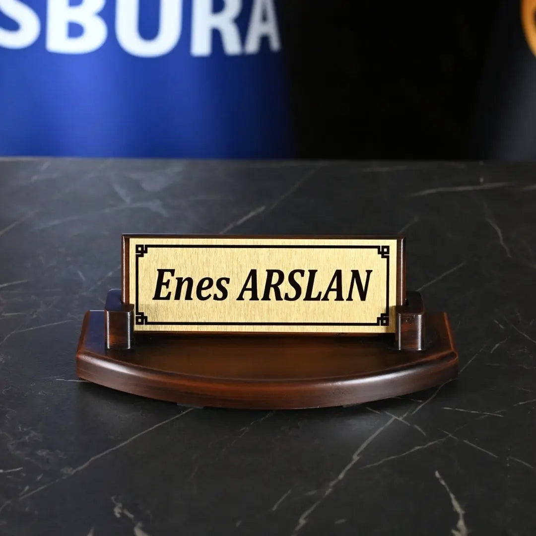 Masa İsimliği Özel Ahşap Masa İsimlik ofisbura