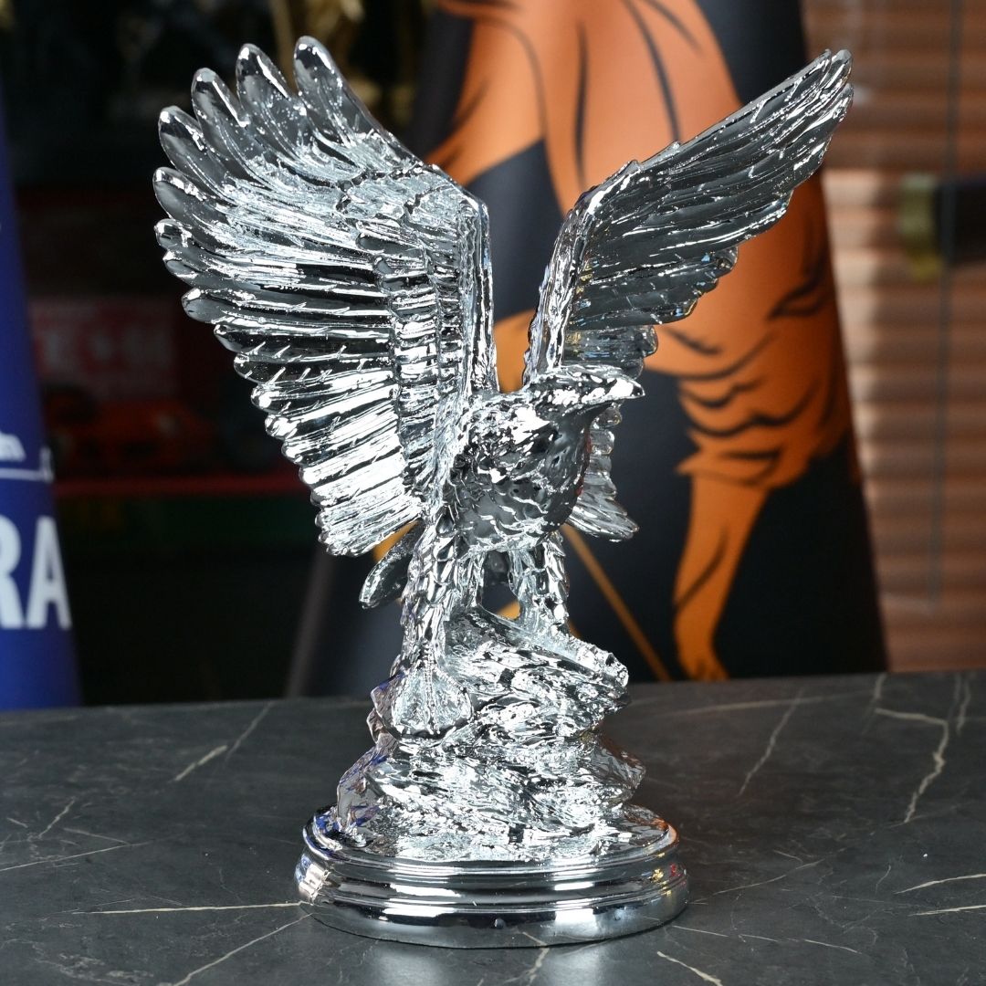 Imperial Kartal Gümüş Dekoratif Biblo 40 Cm Ofisbura