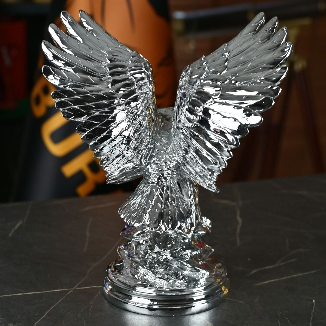 Imperial Kartal Gümüş Dekoratif Biblo 40 Cm Ofisbura