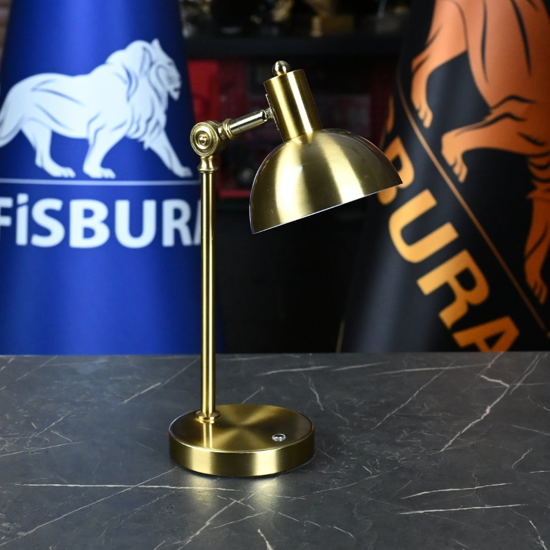 Metal LED Masa Lambası | Dokunmatik, Şarj Edilebilir | 40 cm Ofisbura