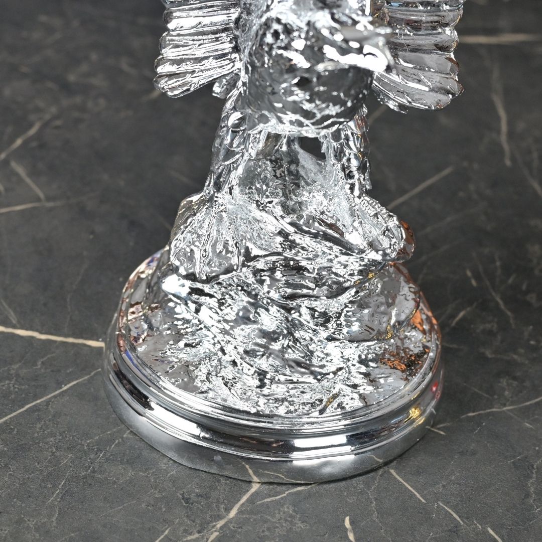 Imperial Kartal Gümüş Dekoratif Biblo 40 Cm Ofisbura