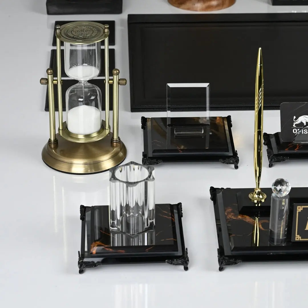 Negro | 20 Parça Premium Kristal Sümen Takımı ve Masa İsimliği Seti ofisbura