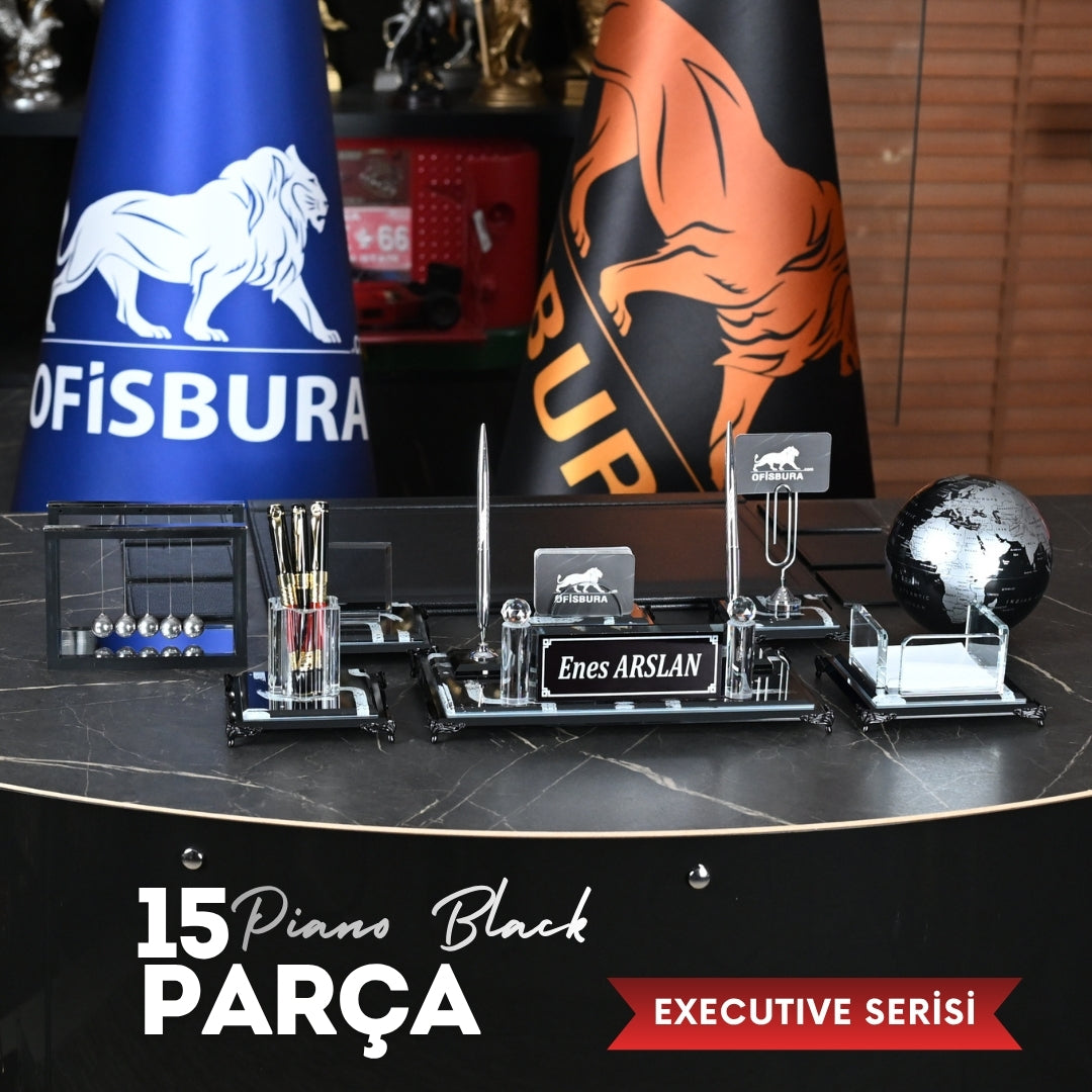 15 Parça Executive Serisi – Piano Black Ofisbura