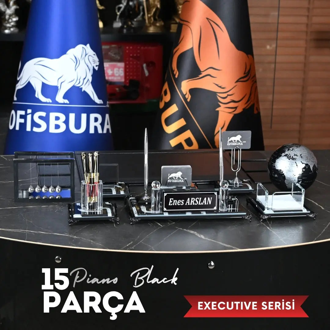 15 Parça Executive Serisi – Piano Black Ofisbura