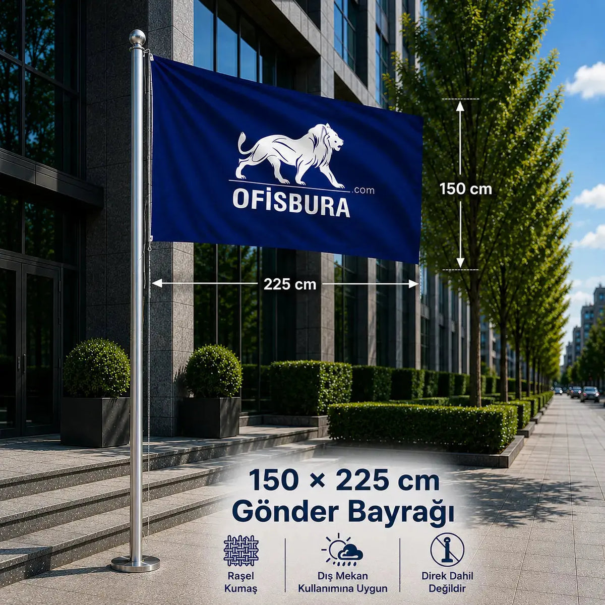 Gönder Bayrağı 150 x 225 cm Ofisbura