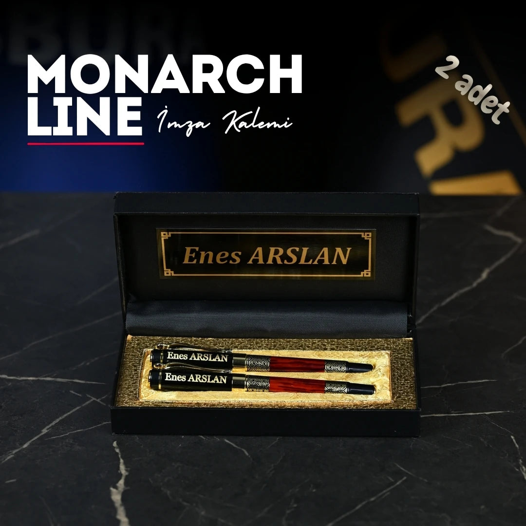 Monarch Line Kişiye Özel 2'li İmza Kalemi Seti