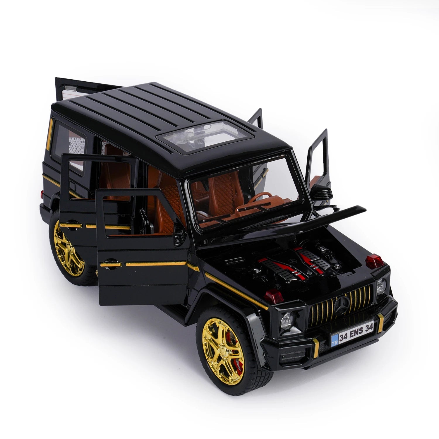 Mercedes G Kasa Plakalı Özel 1:24 Ölçek Metal Diecast Araba