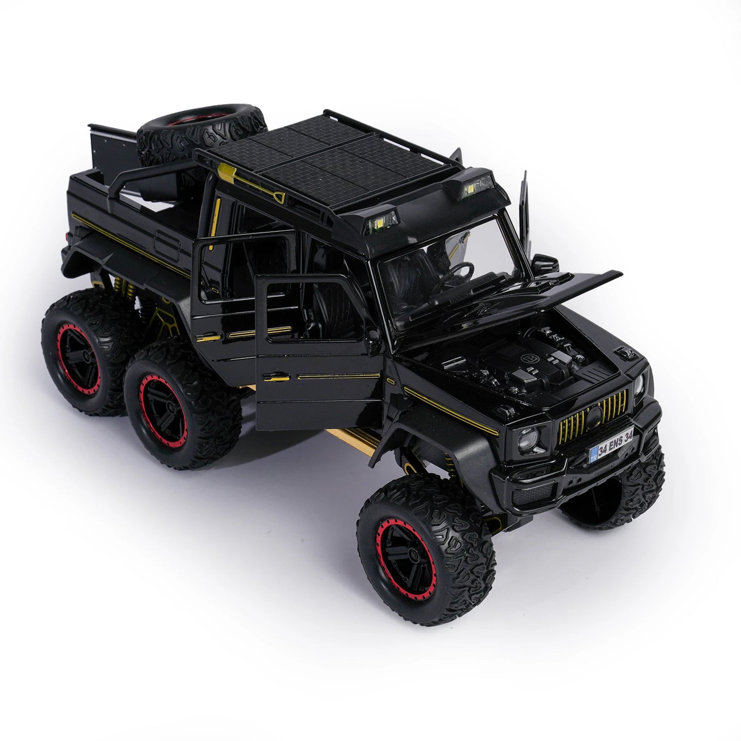 Mercedes Brabus 6x6 Plakalı Özel 1:24 Ölçek Metal Diecast Araba
