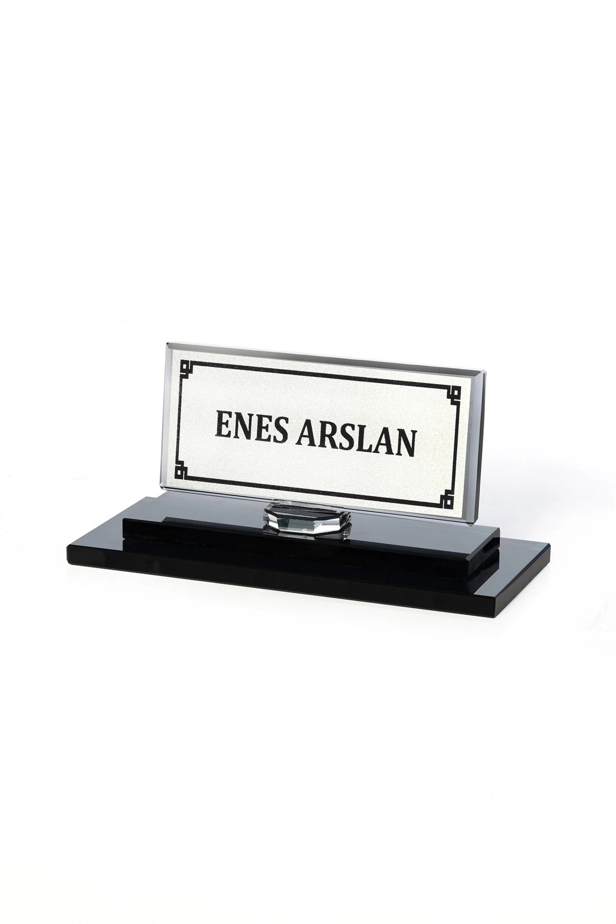 Liberty Kristal Masa İsimliği Siyah - Ofis Büro Masa Üstü İsimlik