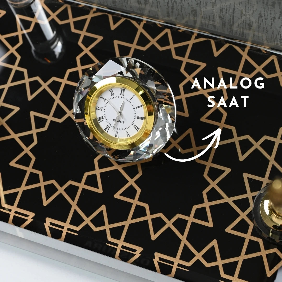 Prestige 20 Parça Premium Kristal Sümen Takımı - Kişiye Özel Masa Üstü İsimlik Seti