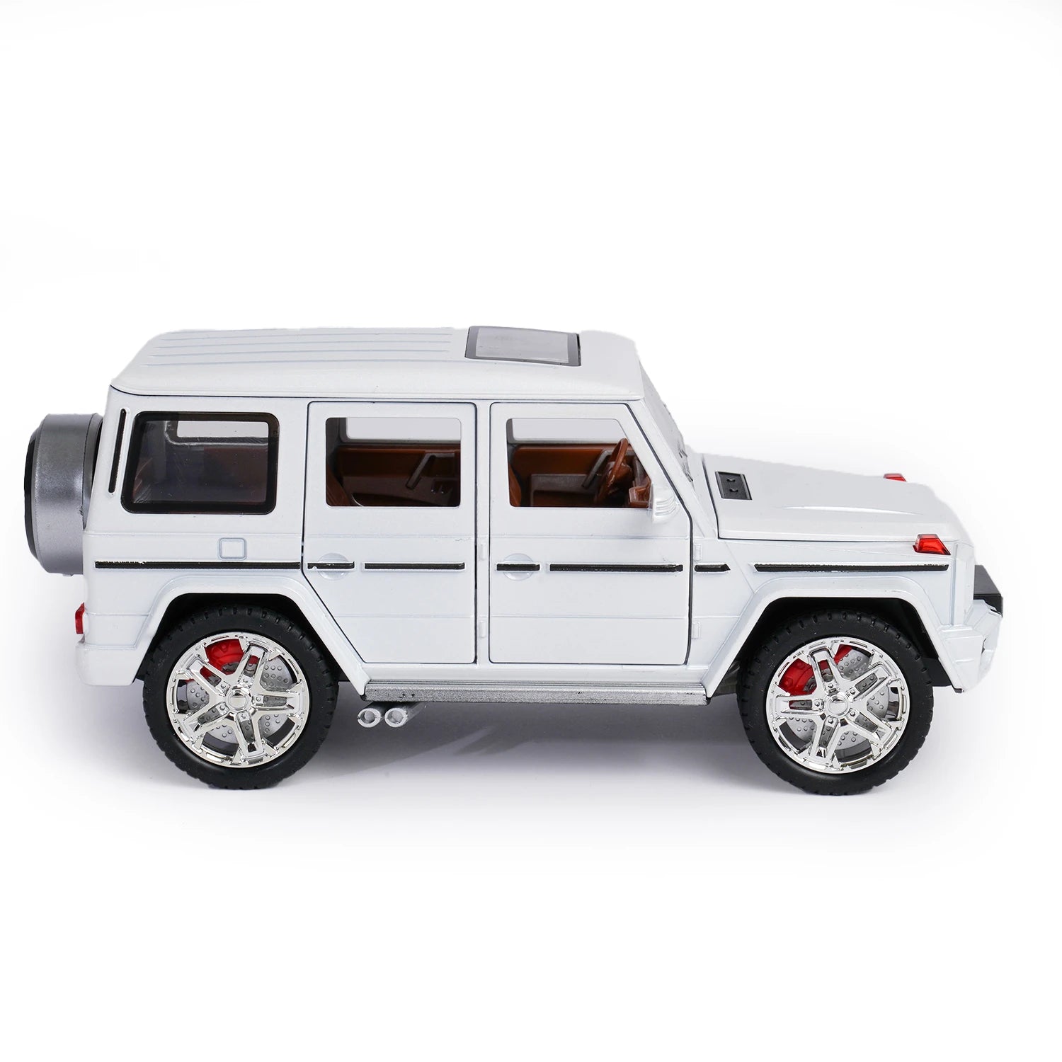 Mercedes G Kasa Beyaz Plakalı Özel 1:24 Ölçek Metal Diecast Araba