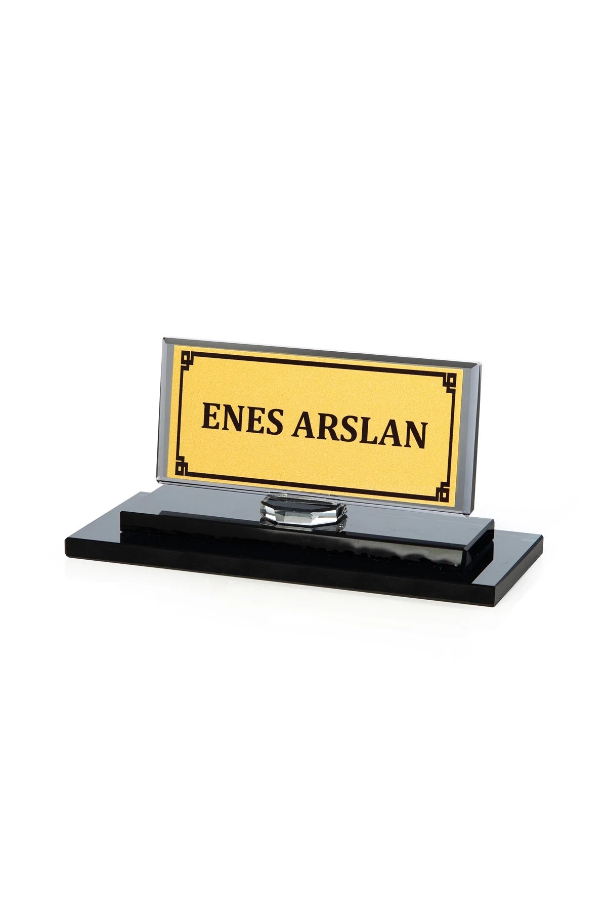 Liberty Kristal Masa İsimliği Siyah - Ofis Büro Masa Üstü İsimlik