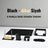 Black - Altın Siyah 8 Parça Deri Sümen Takımı