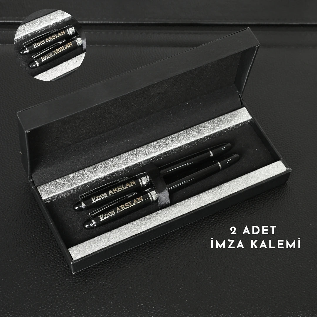 Piano Black 20 Parça Premium Kristal Sümen Takımı - Kişiye Özel Masa Üstü İsimlik Seti