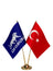 Masa Bayrağı | Logo ve Türk Bayrağı Sarı Direk