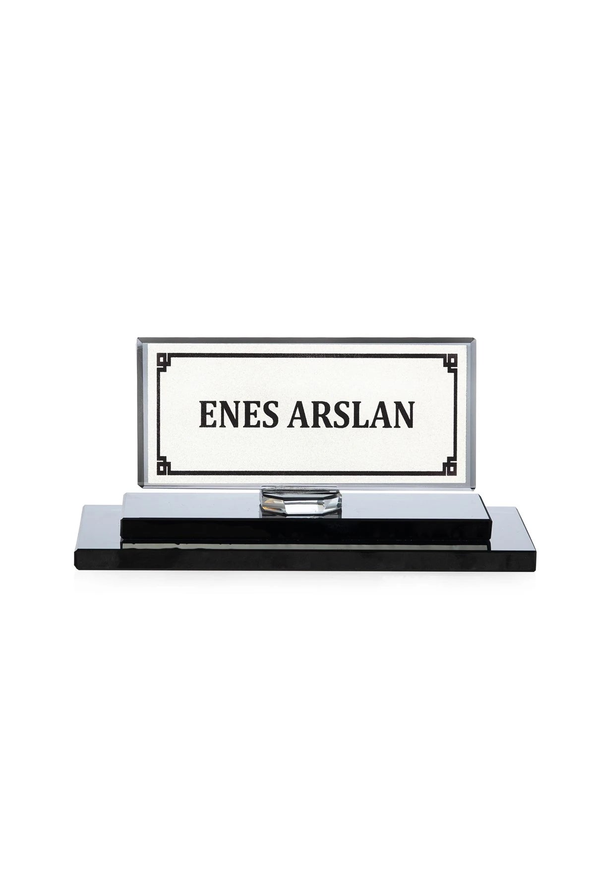 Liberty Kristal Masa İsimliği Siyah - Ofis Büro Masa Üstü İsimlik