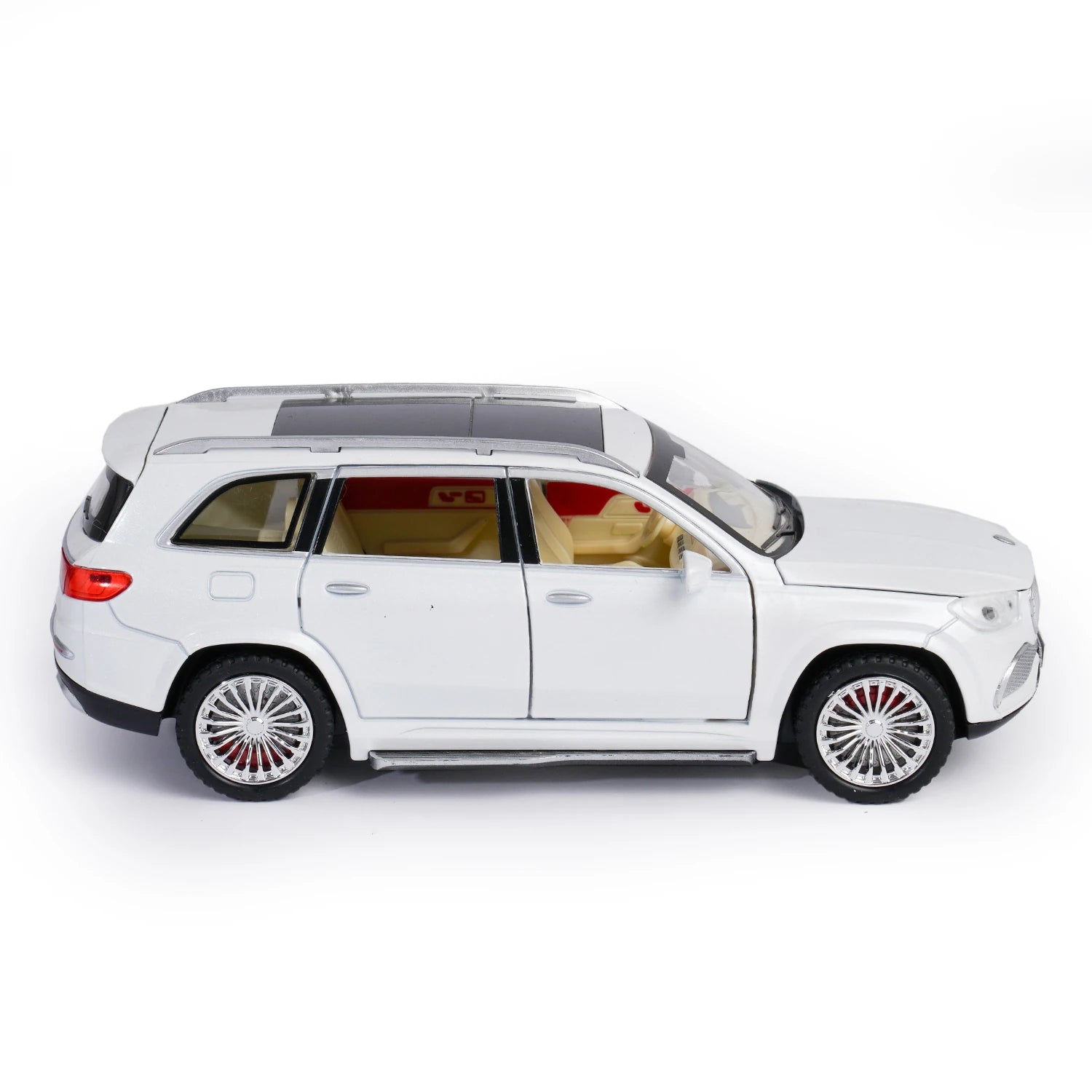 Mercedes GLS 600 Beyaz Plakalı Özel 1:24 Ölçek Metal Diecast Araba