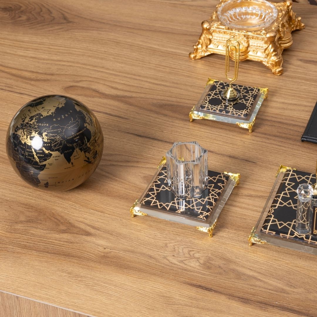 Prestige 12 Parça Premium Kristal Sümen Takımı - Kişiye Özel Masa Üstü İsimlik Seti